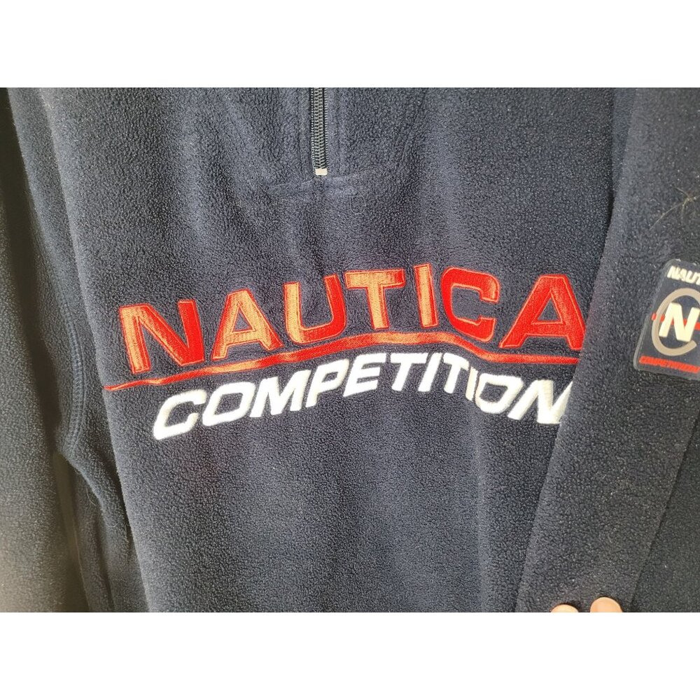 Nautica Competition Navy Fleece Pullover Sweatshirt M - Picture 2 of 6